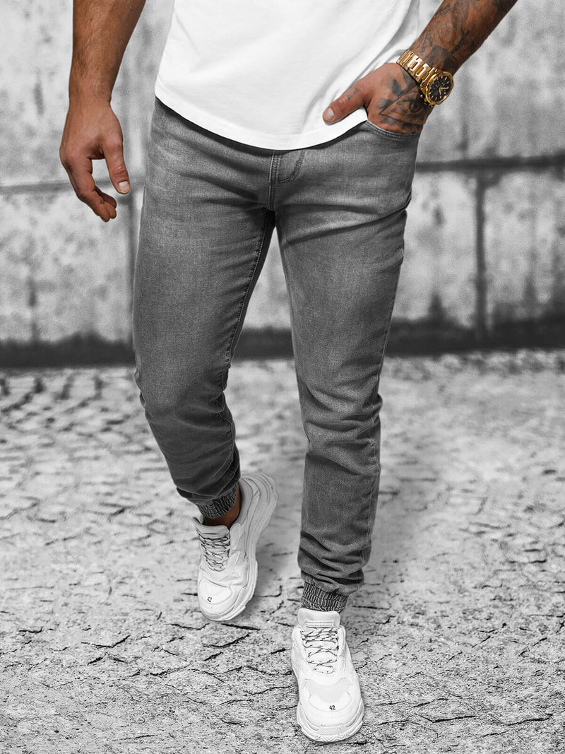 Ανδρικό παντελόνι jogger γραφίτη OZONEE NB/MP0275GC