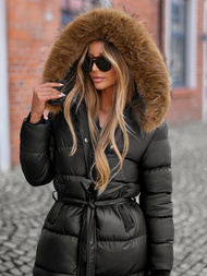 Γυναικείο μπουφάν μαύρο OZONEE JS/5M3298/392Z