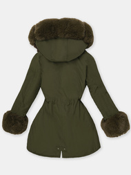 Γυναικείο χειμερινό μπουφάν Πράσινος OZONEE JS/16M9062/136
