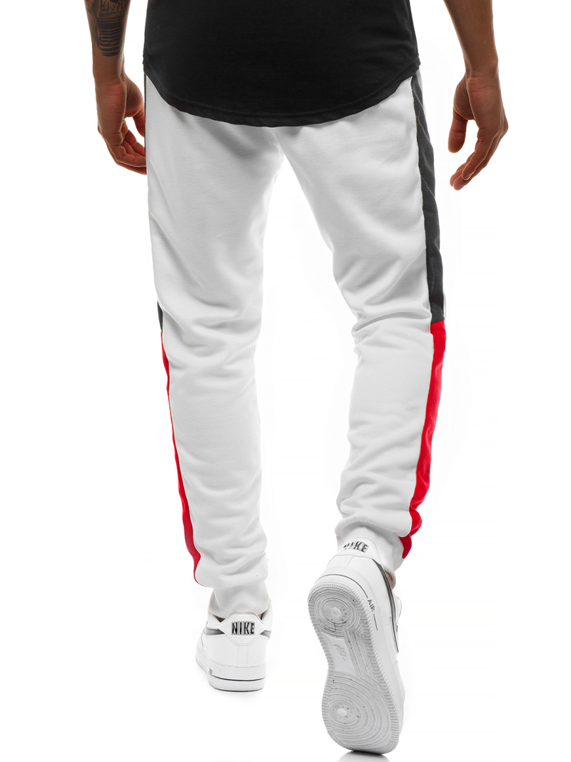 Ανδρικό παντελόνι φόρμας λευκό OZONEE JS/JZ11012