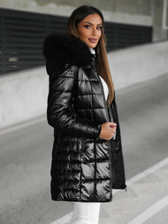 Γυναικείο μπουφάν mαύρος OZONEE JS/16M9120/392Z