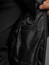 Ανδρικό μπουφάν μαύρο OZONEE JS/8M986/392