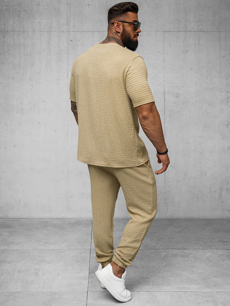 Ανδρικό μπλουζάκι kαμήλα OZONEE O/Y960T