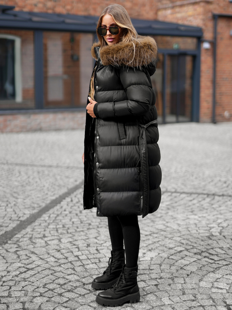 Γυναικείο μπουφάν μαύρο OZONEE JS/5M3298/392Z