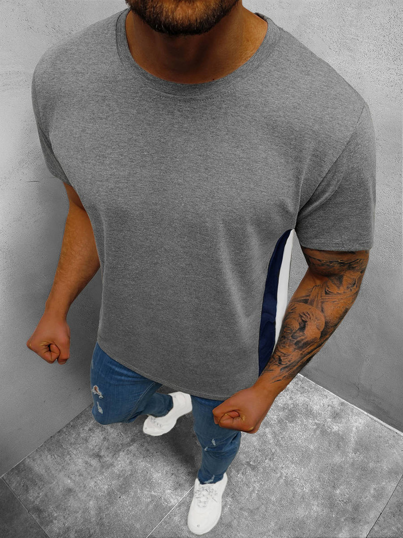 Ανδρικό μπλουζάκι Γραφίτης OZONEE JS/8T92/5