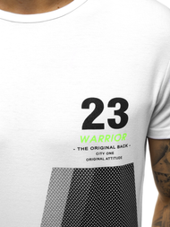 Ανδρικό μπλουζάκι λευκό OZONEE JS/SS10932