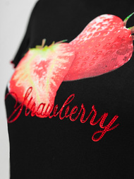 Γυναικείο μπλουζάκι μαύρο OZONEE JS/R62639