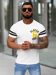 Ανδρικό μπλουζάκι λευκό OZONEE JS/8B1391/1