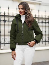 Γυναικείο μπουφάν Σκούρο πράσινο OZONEE JS/16M9086/136Z