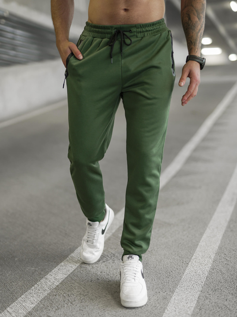 Ανδρικό παντελόνι φόρμας χακί OZONEE JS/17K1998/29