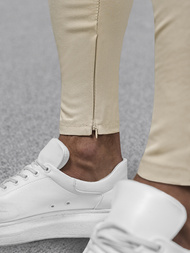 Ανδρικό παντελόνι chino μπεζ OZONEE DJ/3300