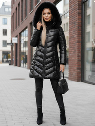 Γυναικείο μπουφάν μαύρο OZONEE JS/16M9100/392Z