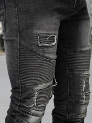 Ανδρικό τζιν παντελόνι mαύρος OZONEE NB/MP0142NZ