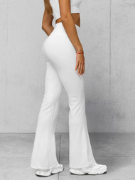 Γυναικείο κολάν με φαρδιά πόδια λευκό OZONEE JS/XY24016L