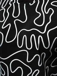 Ανδρικό μπλουζάκι μαύρο OZONEE JS/8T1198/3