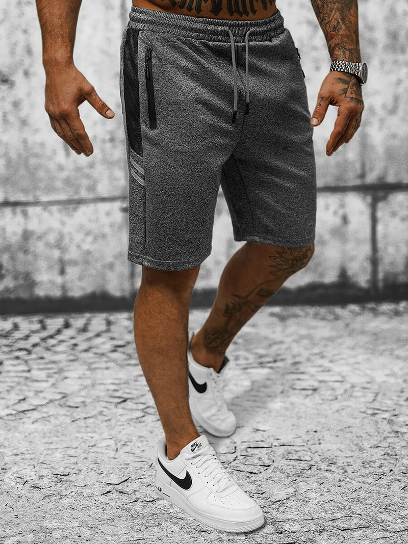 Ανδρικό σόρτς φόρμας γραφίτη OZONEE JS/8K280