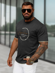 Ανδρικό μπλουζάκι μαύρο OZONEE O/QQ1535