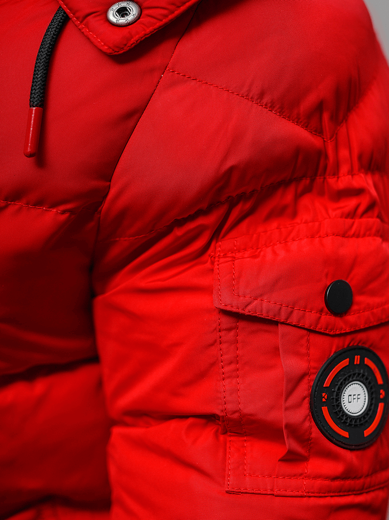 Ανδρικό χειμερινό μπουφάν το κόκκινο OZONEE JS/27M8111
