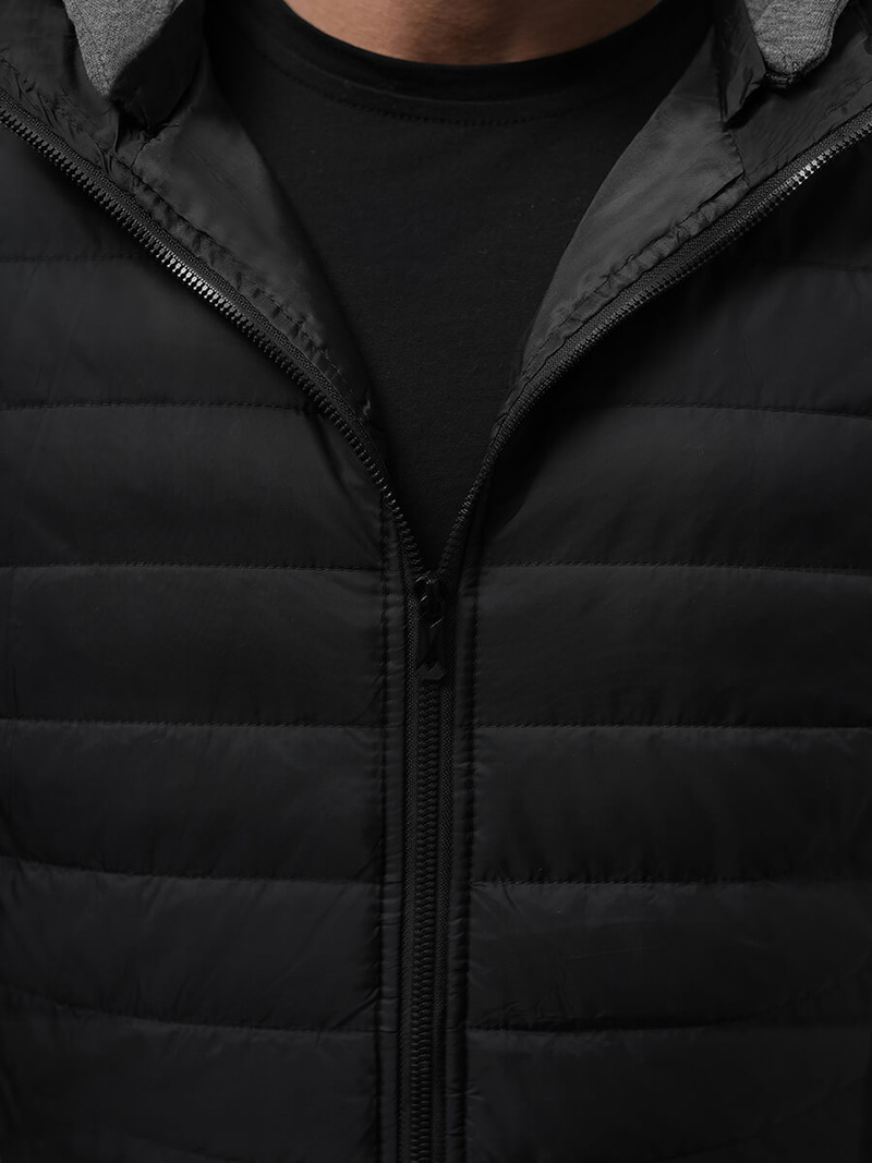 Ανδρικό αμάνικο μπουφάν μαύρο OZONEE JS/8M983/392