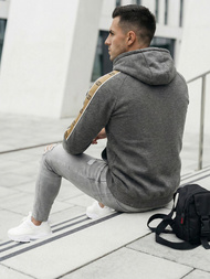 Ανδρικό Φούτερ με Κουκούλα γραφίτη OZONEE JS/8B1730/5Z