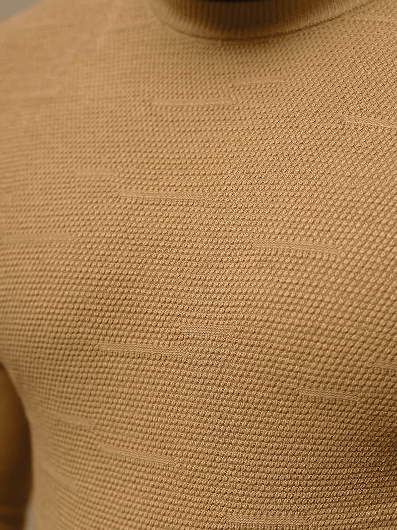 Ανδρικό πουλόβερ μπεζ OZONEE O/ZZ190131