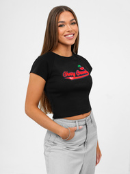 Γυναικείο μπλουζάκι μαύρο OZONEE JS/R62744