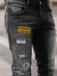 Ανδρικό τζιν παντελόνι mαύρος OZONEE NB/MP0047NZ