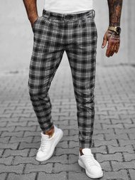 Ανδρικό παντελόνι chino Γραφίτης OZONEE O/H6003