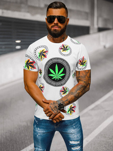 Ανδρικό μπλουζάκι λευκό OZONEE O/T135/1