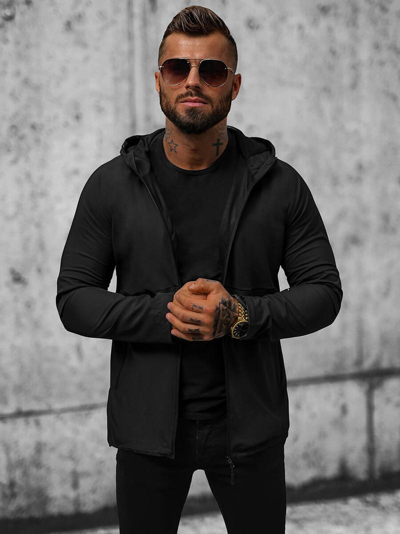 Ανδρικό χειμερινό μπουφάν μαύρο OZONEE JS/HM144/1