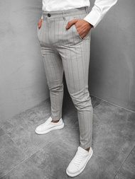 Ανδρικό παντελόνι chino ανοιχτό-γκρι OZONEE DJ/5501