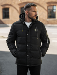 Ανδρικό μπουφάν mαύρος OZONEE JS/57M7503/392Z