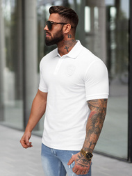 Ανδρική μπλούζα polo λευκό OZONEE NB/MT3142