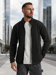 Ανδρικό φούτερ με φερμουάρ μαύρο OZONEE JS/HH016/3