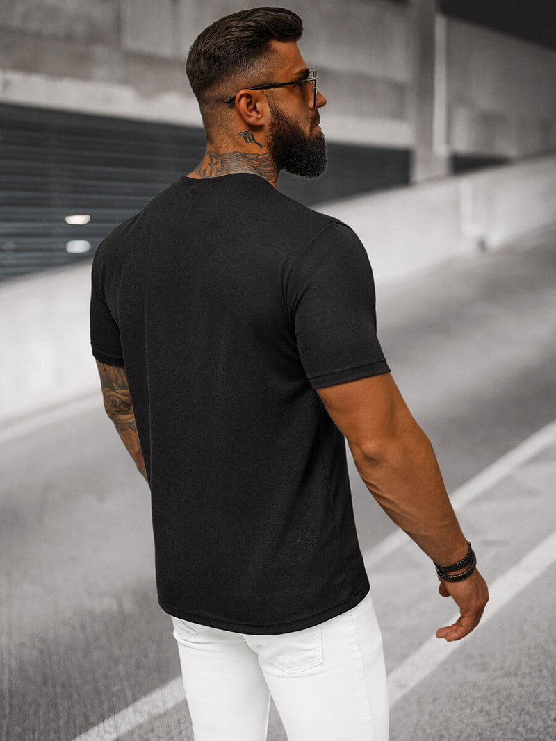 Ανδρικό μπλουζάκι μαύρο OZONEE O/L1451