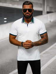 Ανδρική μπλούζα polo λευκό OZONEE O/DA729