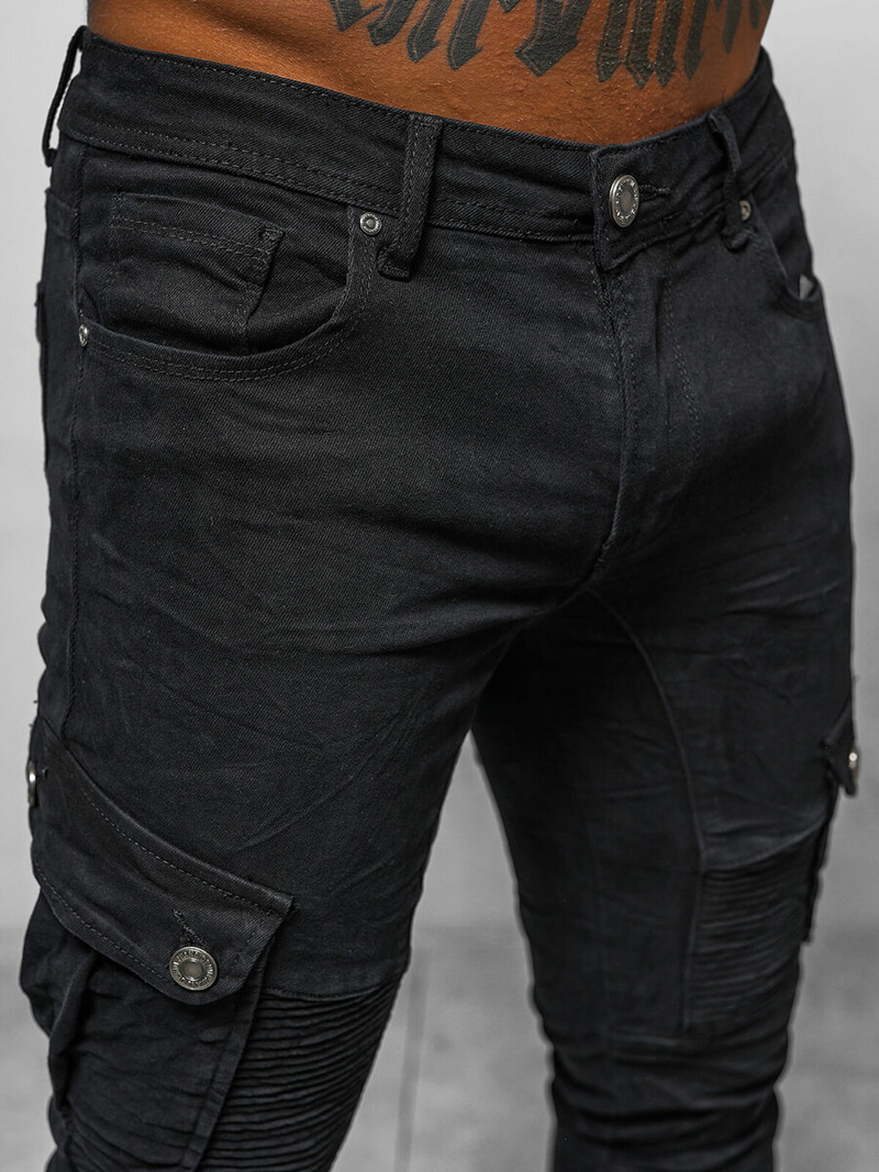 Ανδρικό παντελόνι jogger mαύρος OZONEE O/E6979N