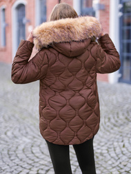 Γυναικείο μπουφάν Σοκολάτα OZONEE JS/5M3226/158