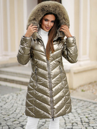 Γυναικείο μπουφάν χρυσός OZONEE JS/16M9100/403Z
