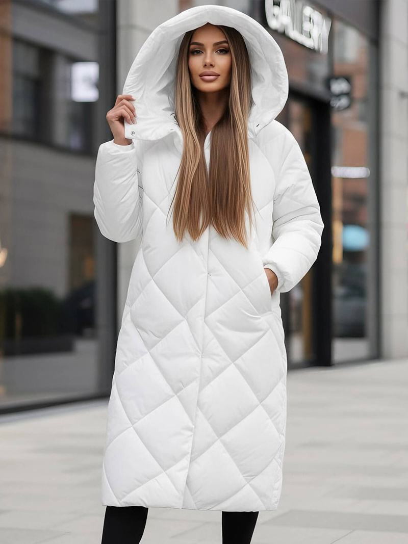 Γυναικείο μπουφάν λευκό OZONEE JS/5M3173/281Z