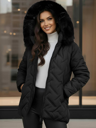 Γυναικείο μπουφάν μαύρο OZONEE JS/16M9296/392Z
