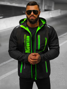 Ανδρικό μπουφάν Softshell μαύρο-πράσινο OZONEE JS/HH026/1A