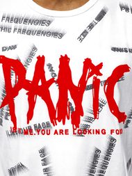 Ανδρικό μπλουζάκι λευκό OZONEE JS/KS1998