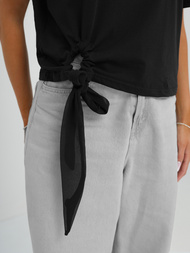 Γυναικείο μπλουζάκι μαύρο OZONEE JS/RJ77247