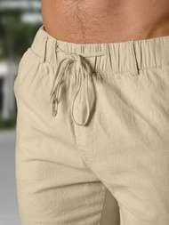 Ανδρικό σόρτς chino μπεζ OZONEE TMK/DC809/5Z