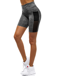 Γυναικείο σόρτς φόρμας γκρι OZONEE O/6693