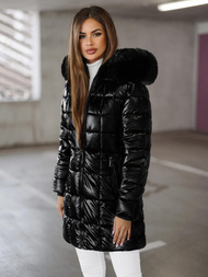 Γυναικείο μπουφάν mαύρος OZONEE JS/16M9120/392Z