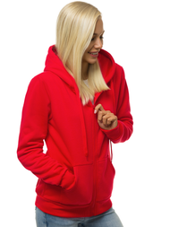 Γυναικείο φούτερ με κουκούλα Κόκκινο OZONEE JS/W03Z