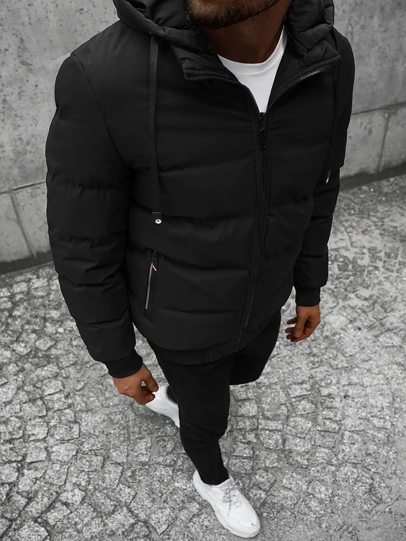 Ανδρικό μπουφάν μαύρο OZONEE JS/M761/392