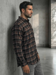 Ανδρικό πουκάμισο ναυτικό μπλε OZONEE V/V177Z